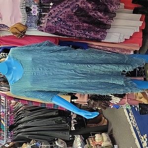 Free People Thin Knit Gauze Poncho